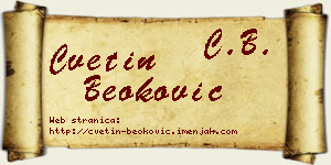 Cvetin Beoković vizit kartica